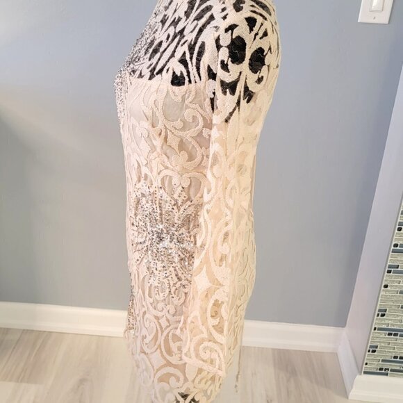 Free People The North Star Dress White Cream Starburst Lace Dress NWOT - Picture 10 of 16